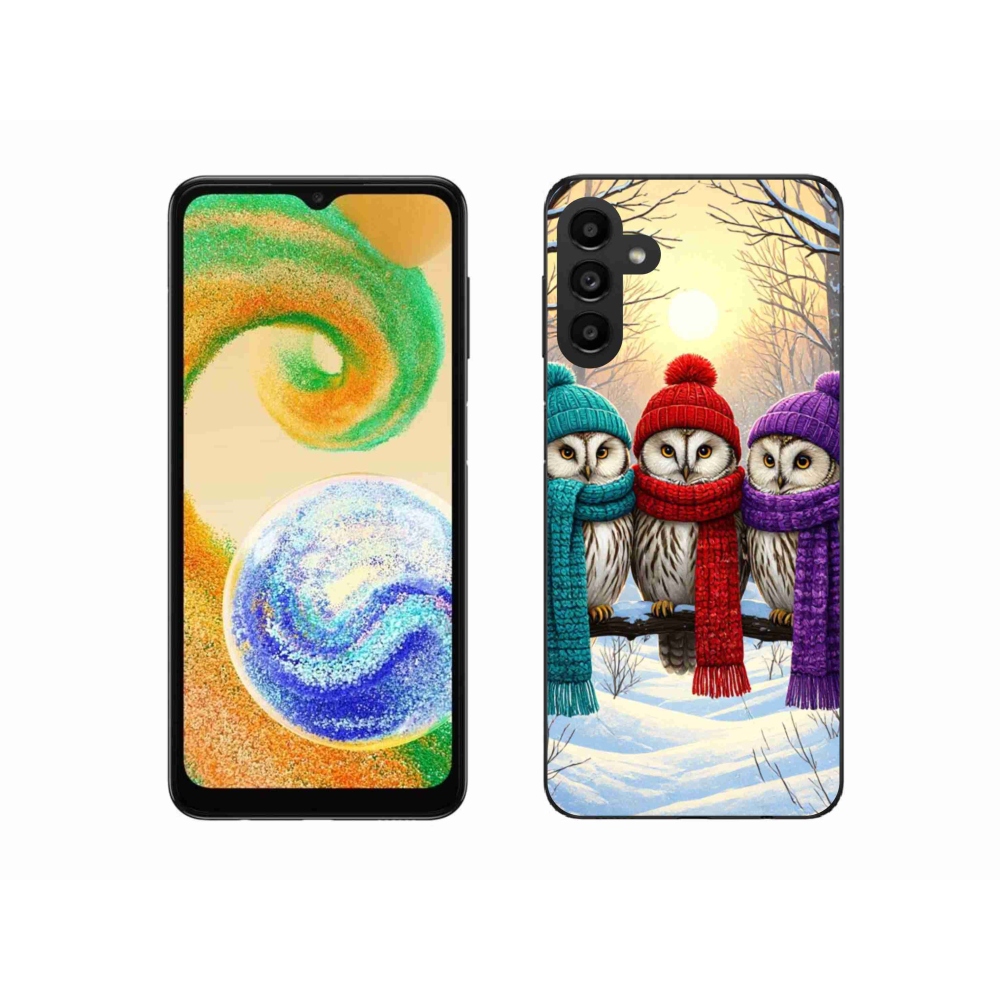 Gélový kryt mmCase na Samsung Galaxy A04s - soví priatelia