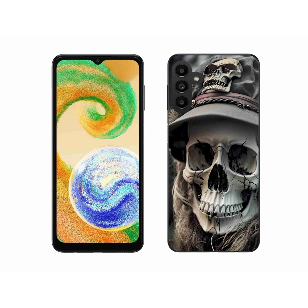 Gélový kryt mmCase na Samsung Galaxy A04s - tmavá lebka