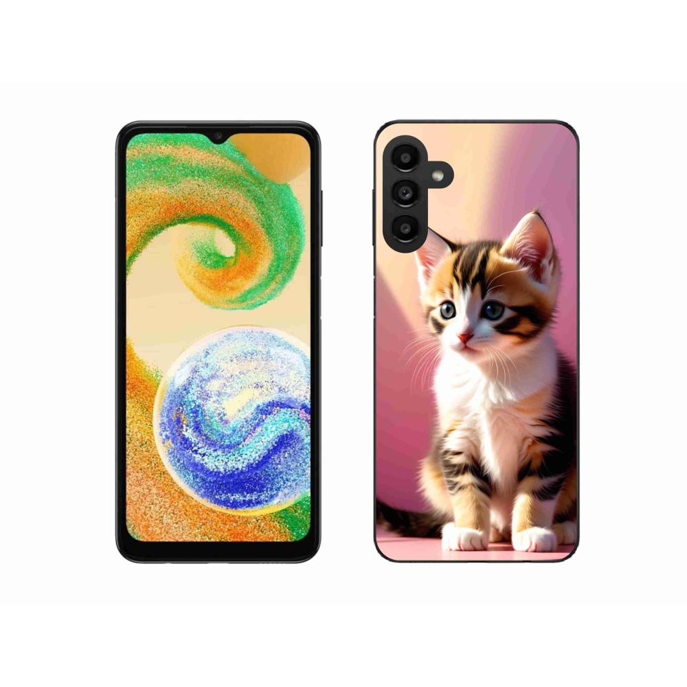 Gélový kryt mmCase na Samsung Galaxy A04s - zvedavé mačiatko 2