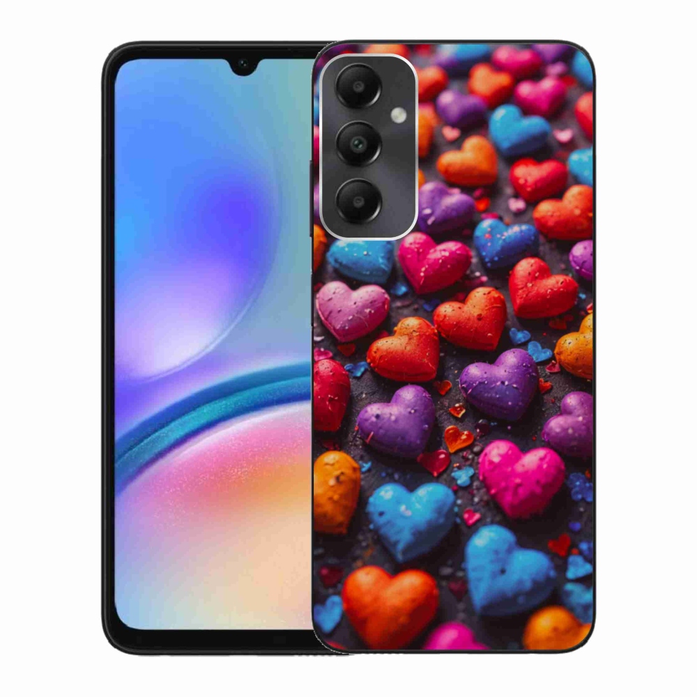 Gélový kryt mmCase na Samsung Galaxy A05s - farebné srdcia