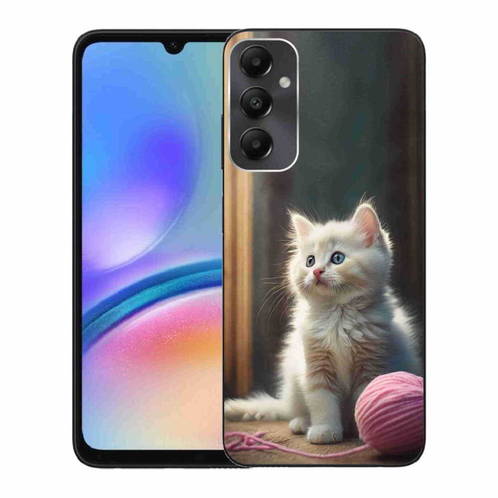 Gélový kryt mmCase na Samsung Galaxy A05s - biele mačiatko 2