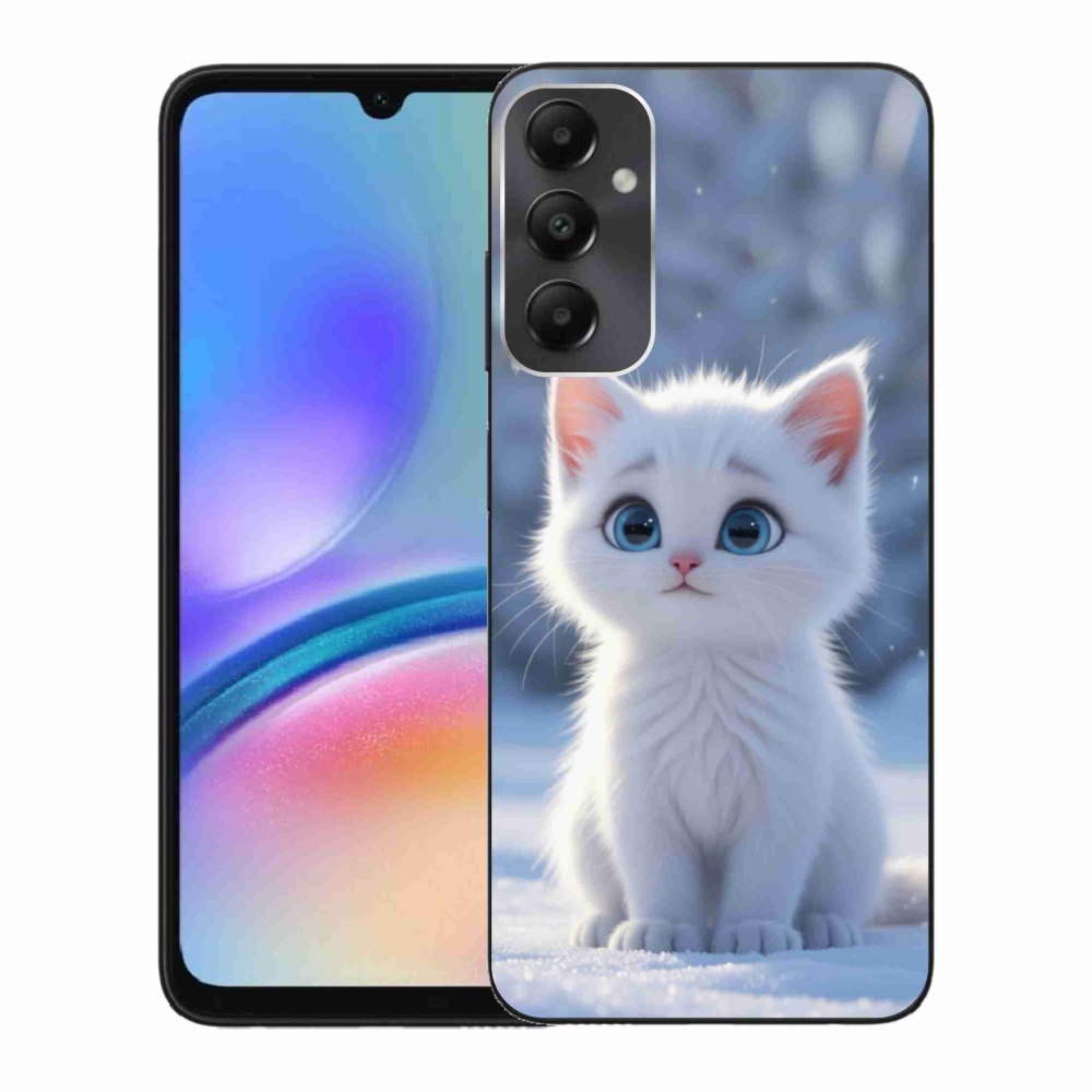 Gélový kryt mmCase na Samsung Galaxy A05s - biele mačiatko 3