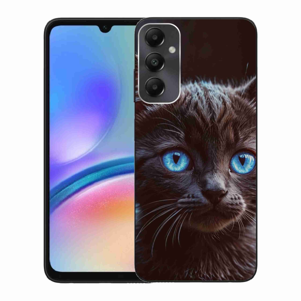 Gélový kryt mmCase na Samsung Galaxy A05s - čierne mačiatko 2