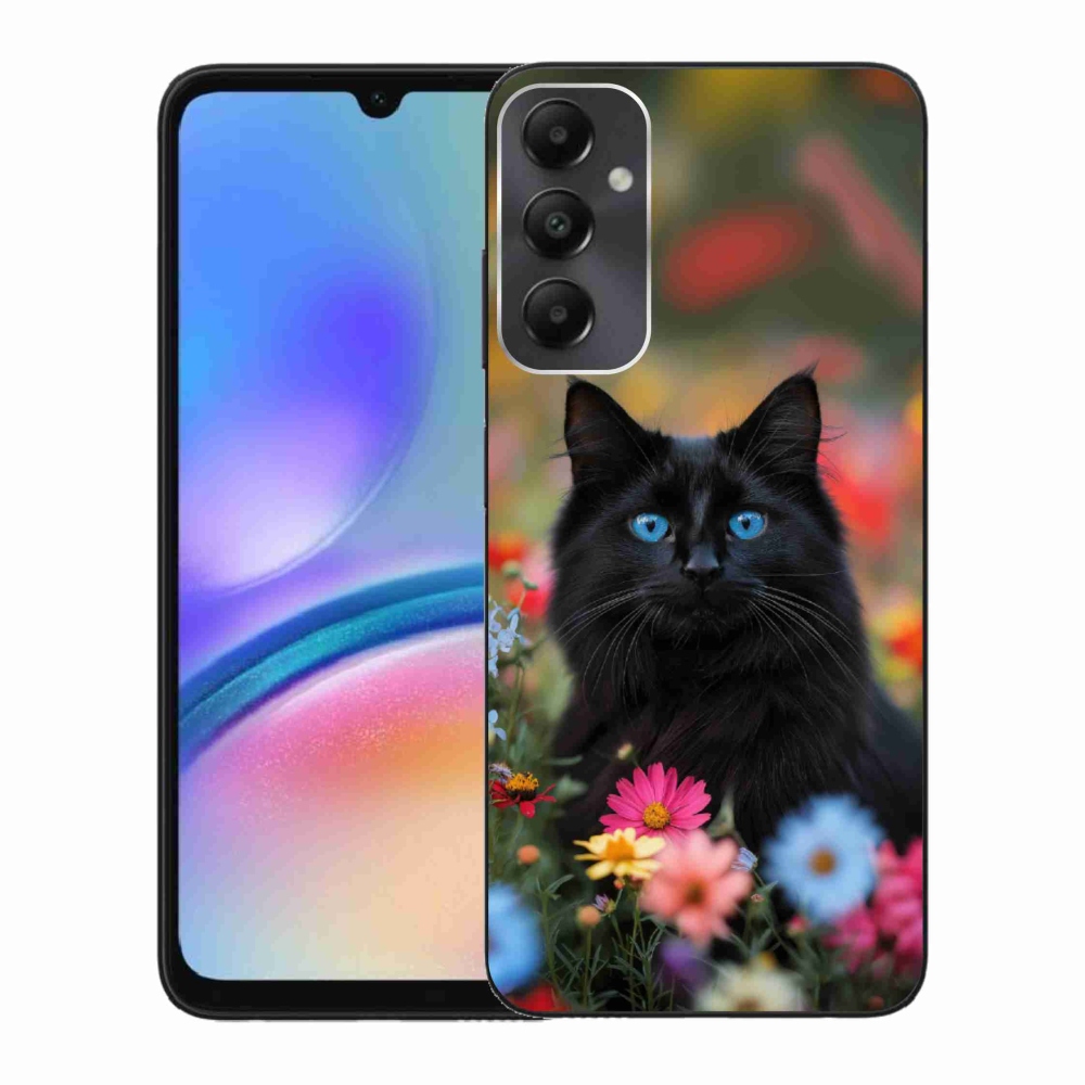Gélový kryt mmCase na Samsung Galaxy A05s - čierne mačiatko 4