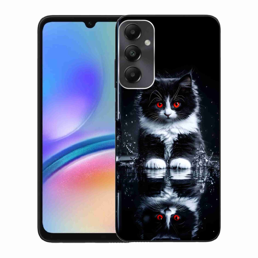 Gélový kryt mmCase na Samsung Galaxy A05s - čiernobiele mačiatko