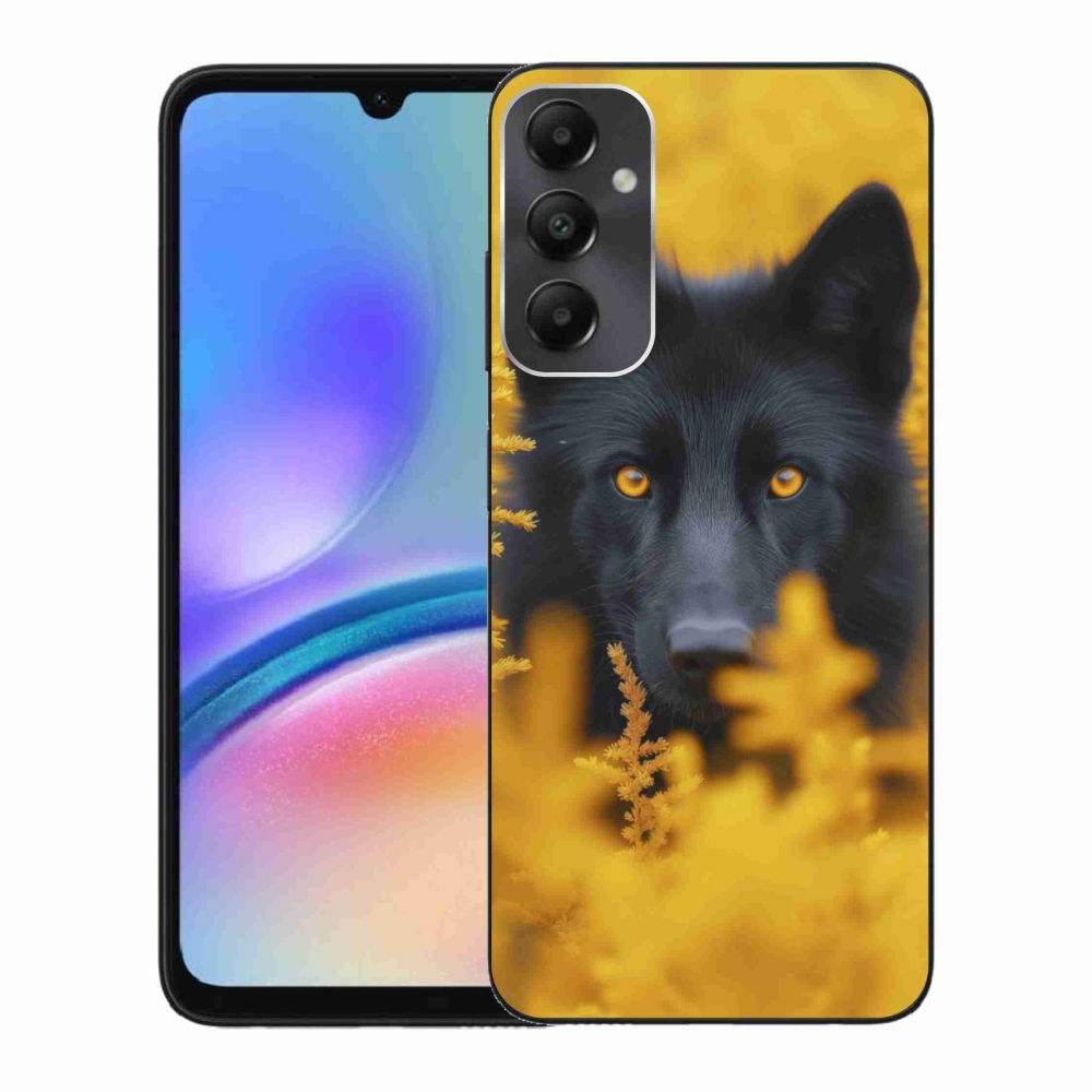 Gélový kryt mmCase na Samsung Galaxy A05s - čierny vlk 2