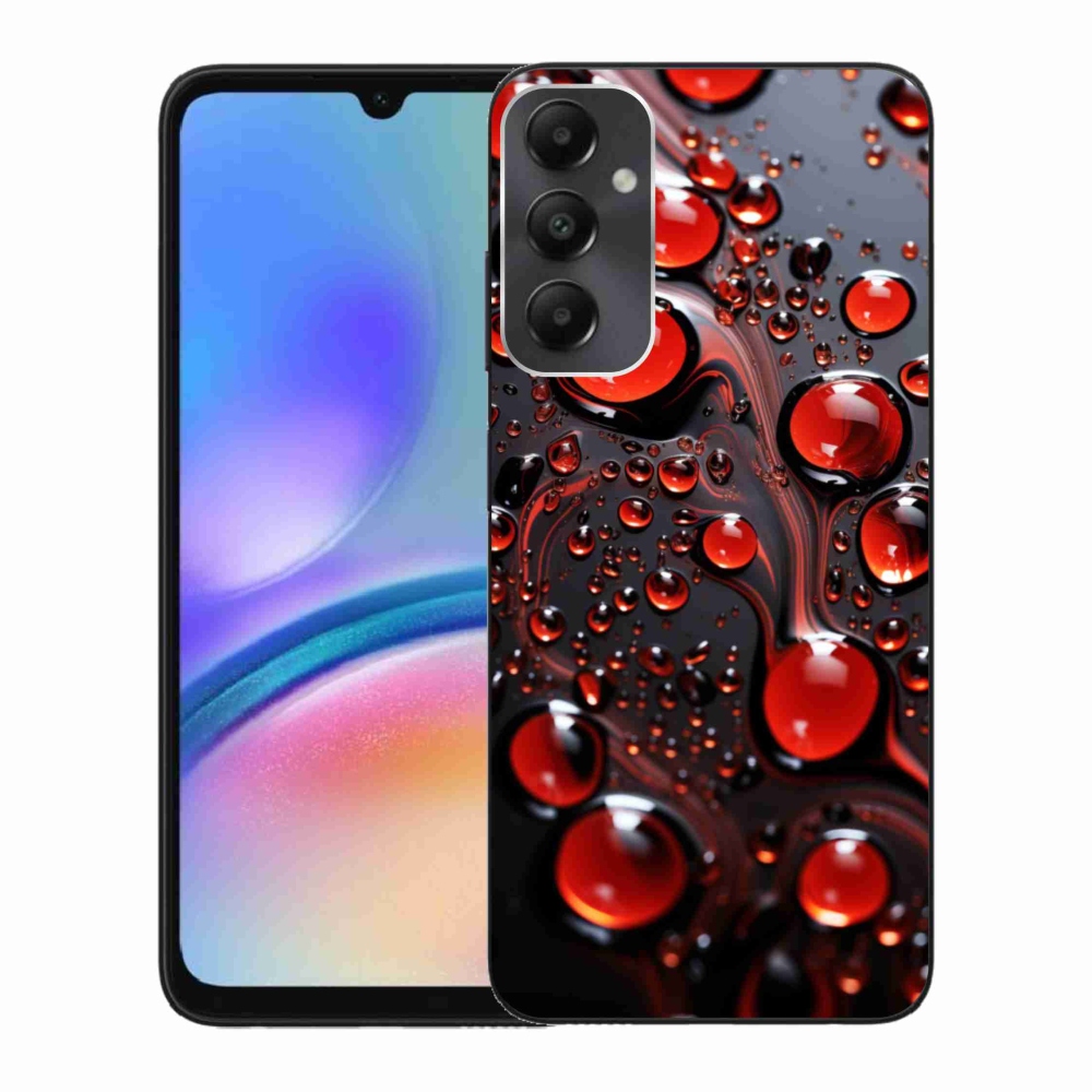Gélový kryt mmCase na Samsung Galaxy A05s - červené kvapky 2