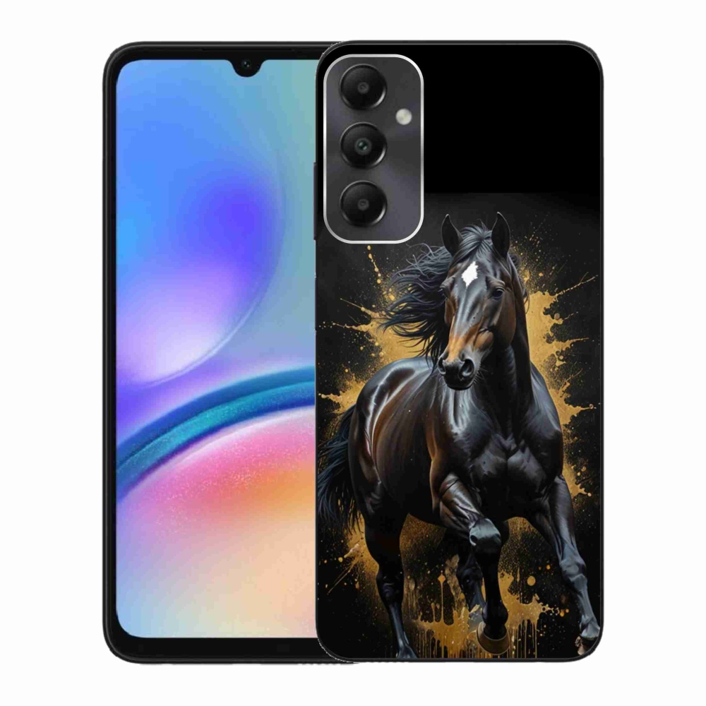 Gélový kryt mmCase na Samsung Galaxy A05s - elegantný čierny žrebec