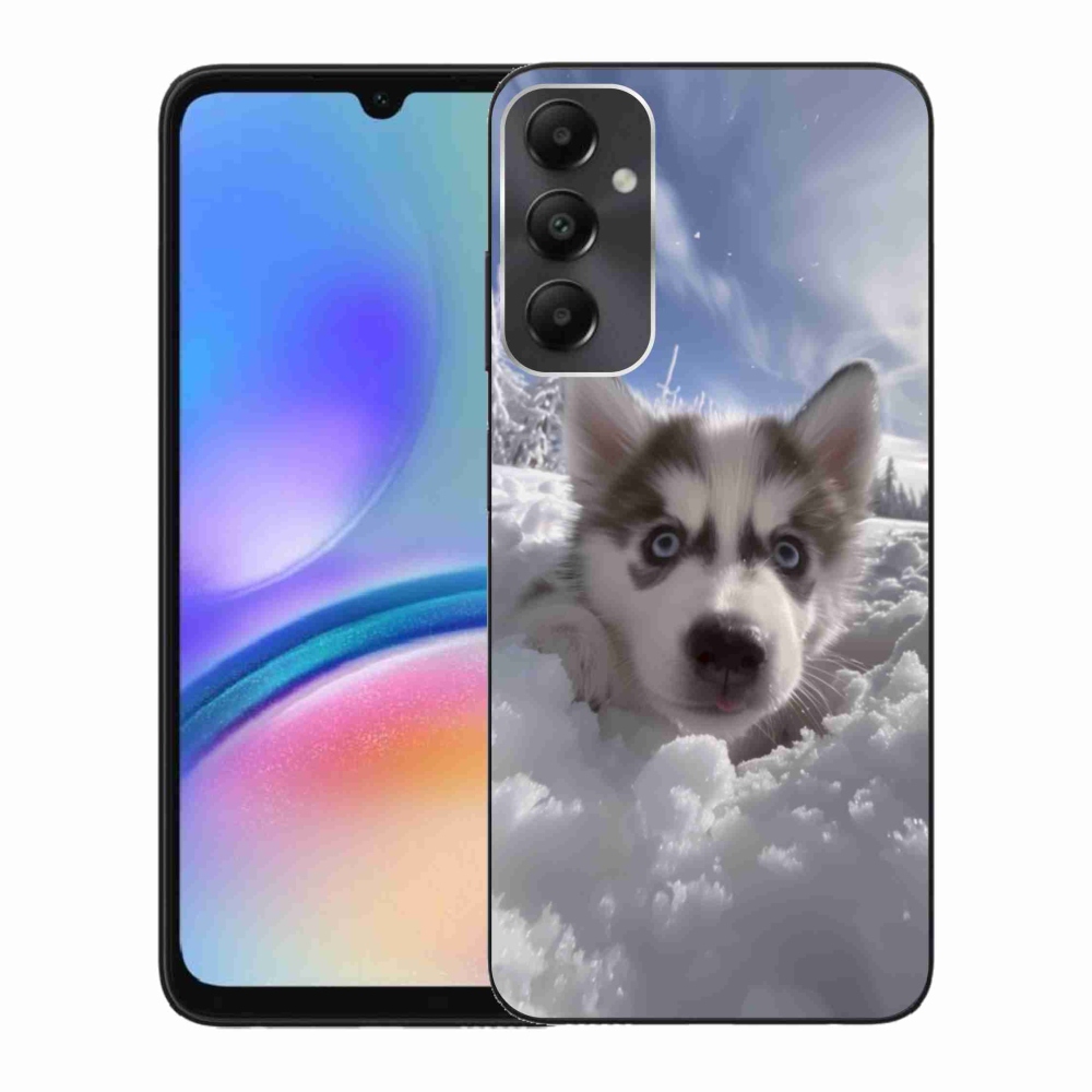 Gélový kryt mmCase na Samsung Galaxy A05s - husky v snehu