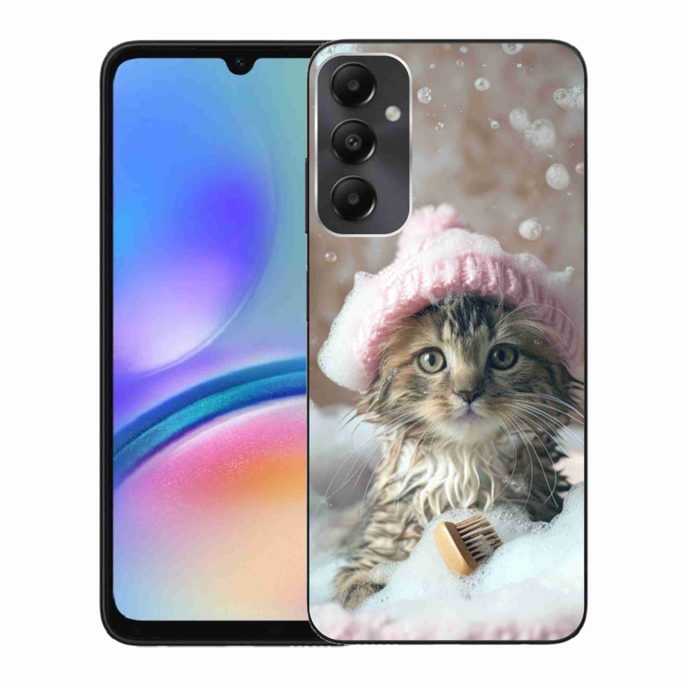 Gélový kryt mmCase na Samsung Galaxy A05s - mačiatko a kúpeľ