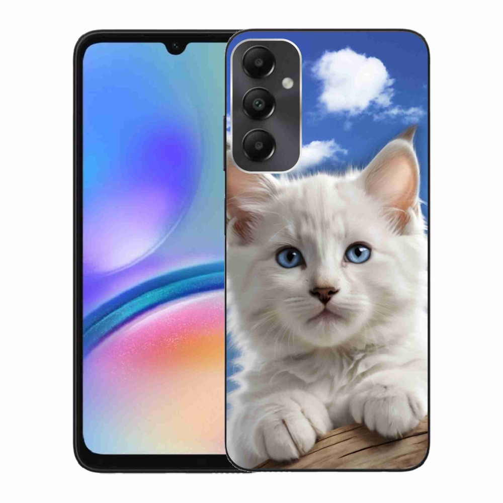 Gélový kryt mmCase na Samsung Galaxy A05s - mačiatko a oblaky