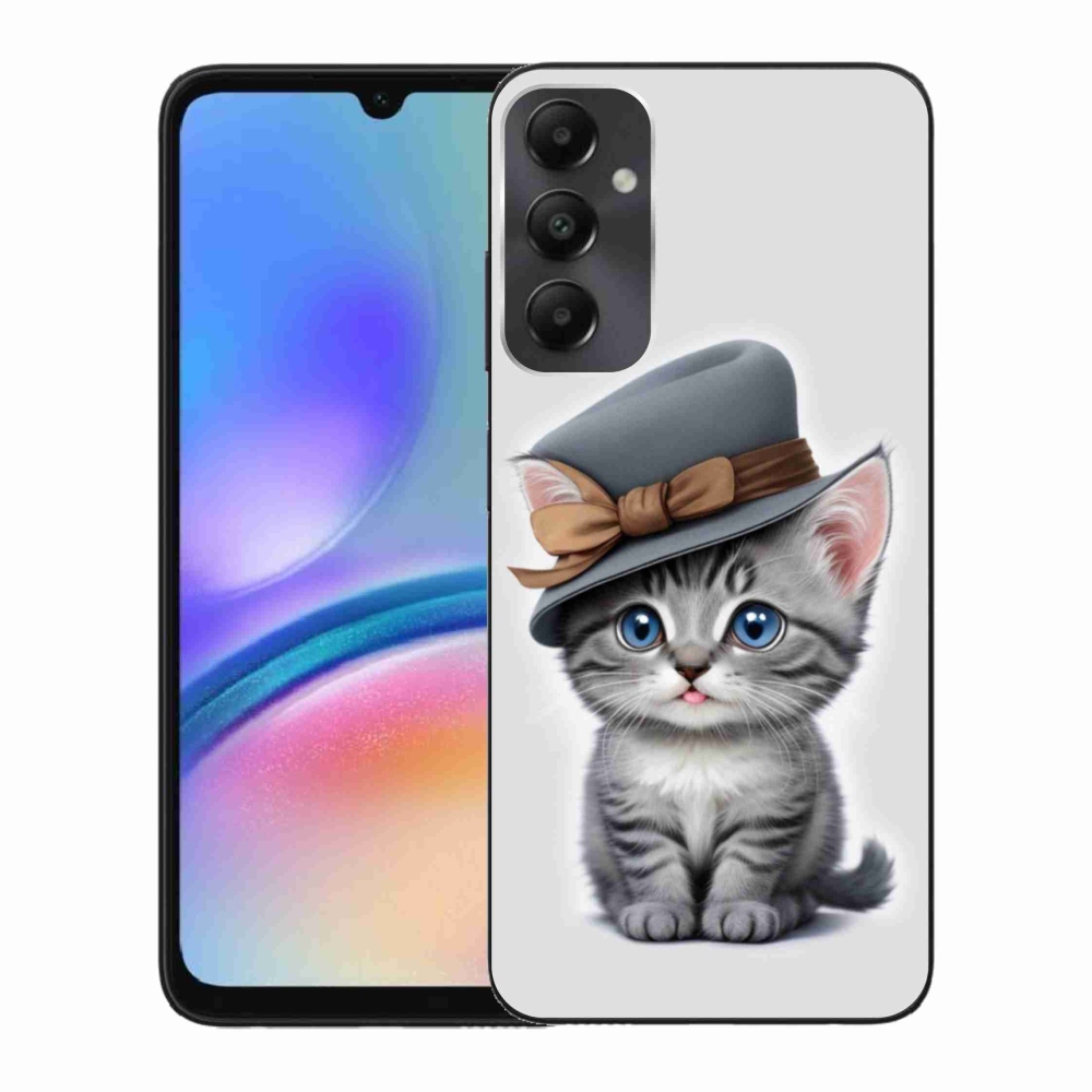 Gélový kryt mmCase na Samsung Galaxy A05s - mačiatko s klobúkom