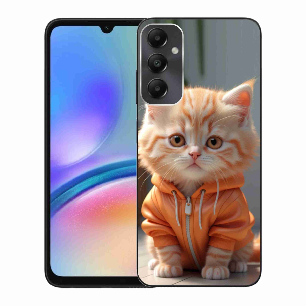 Gélový kryt mmCase na Samsung Galaxy A05s - mačiatko v mikine