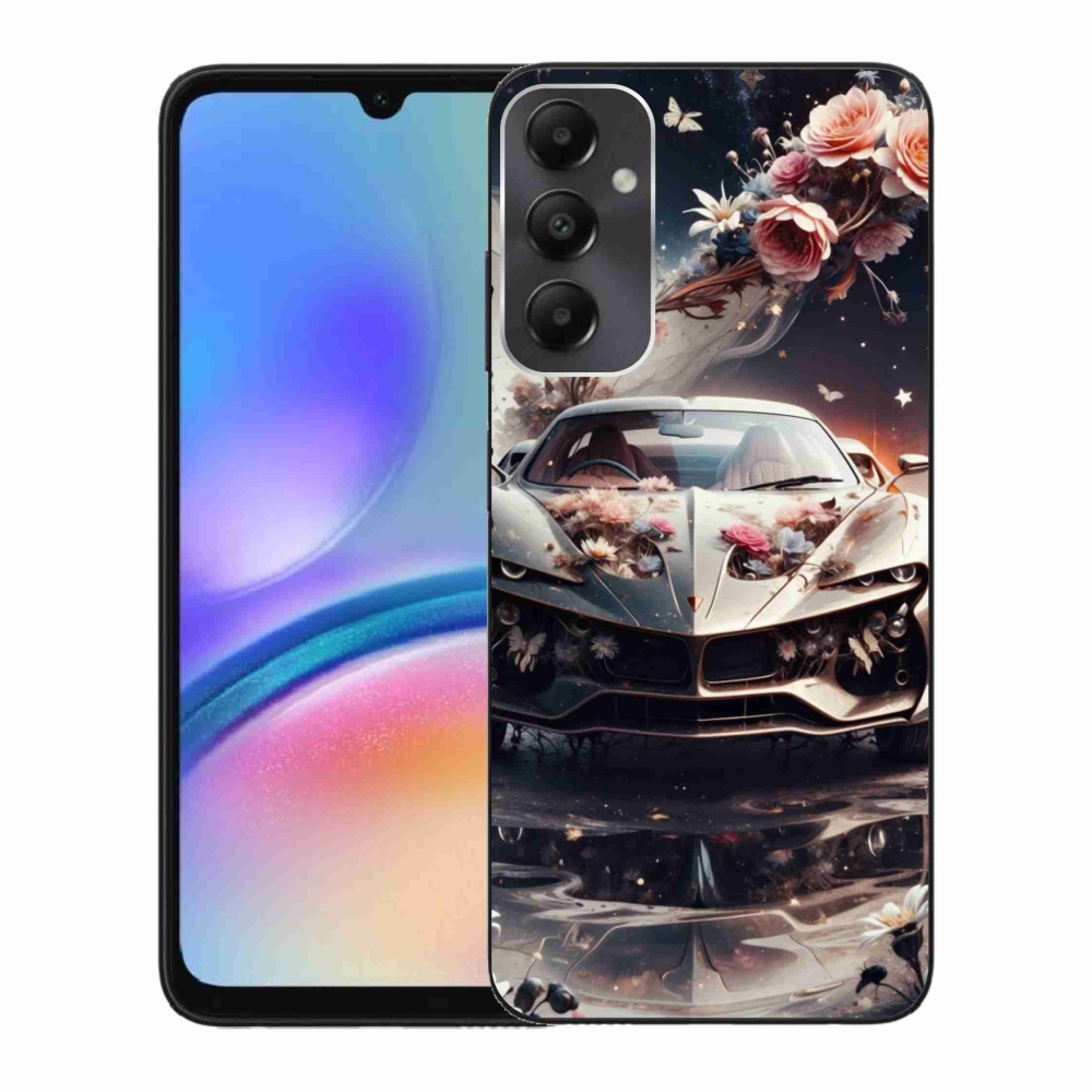 Gélový kryt mmCase na Samsung Galaxy A05s - kvetinový športový automobil