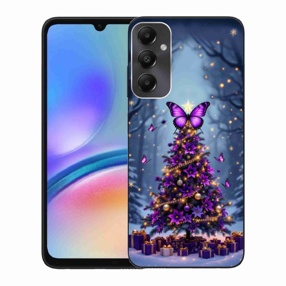 Gélový kryt mmCase na Samsung Galaxy A05s - motýlí vianočný stromček
