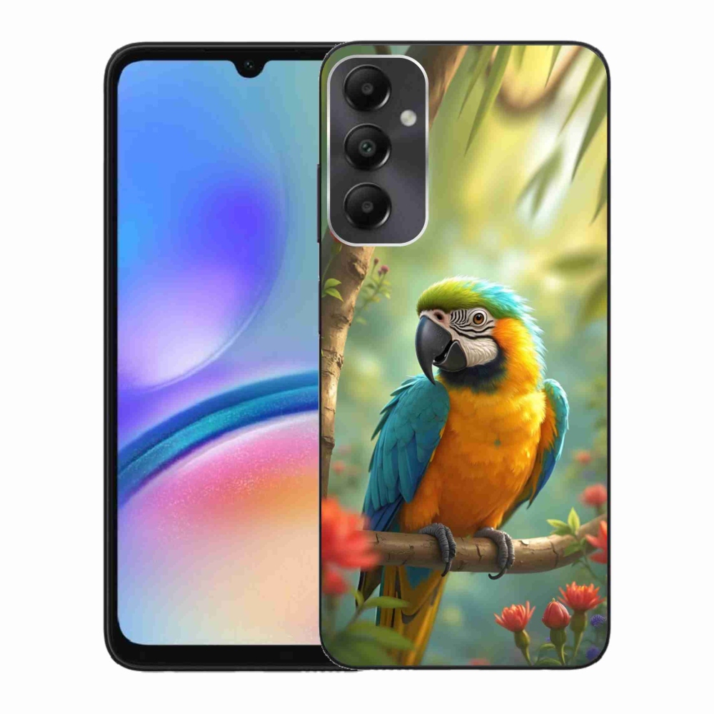 Gélový kryt mmCase na Samsung Galaxy A05s - papagáj ara modrožltá