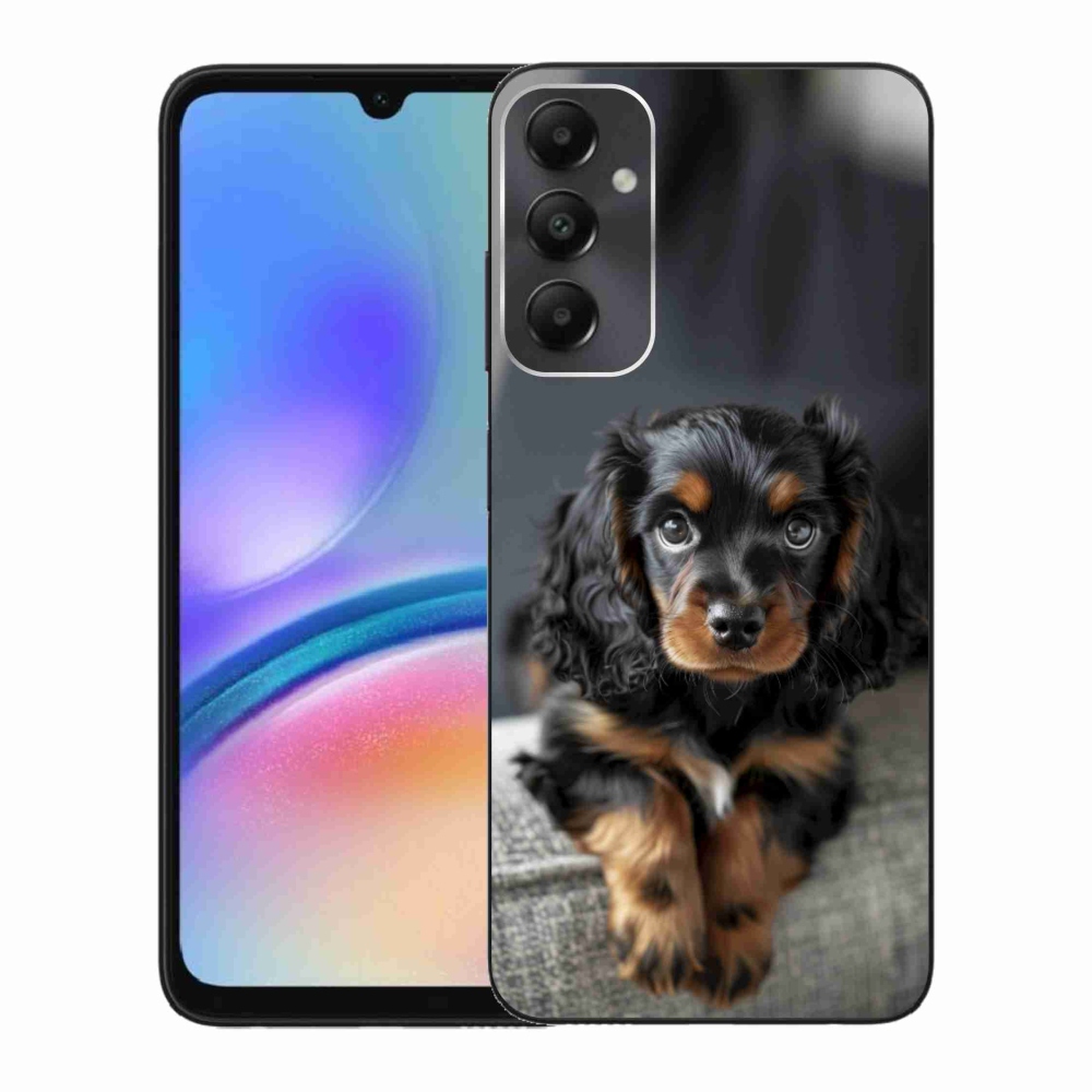 Gélový kryt mmCase na Samsung Galaxy A05s - roztomilý dlhosrstý jazvečík