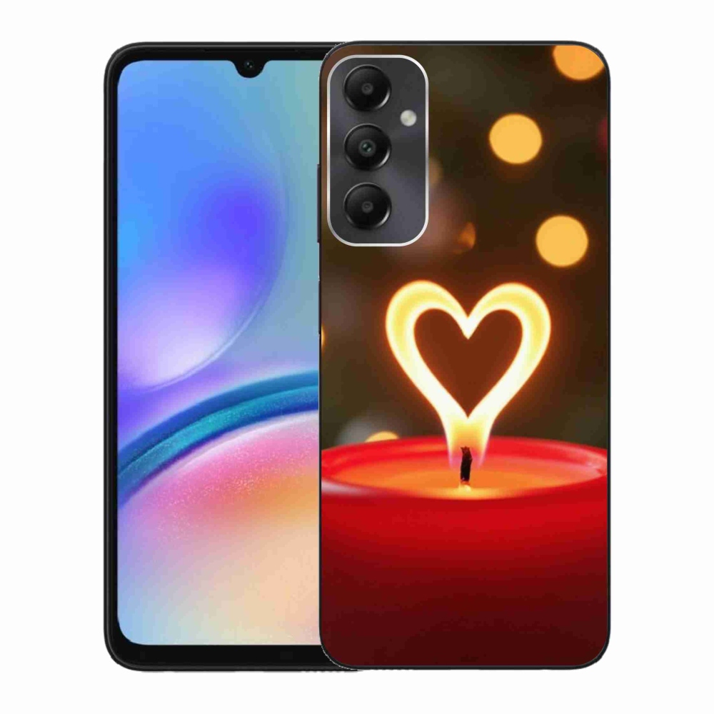 Gélový kryt mmCase na Samsung Galaxy A05s - srdce z plameňa