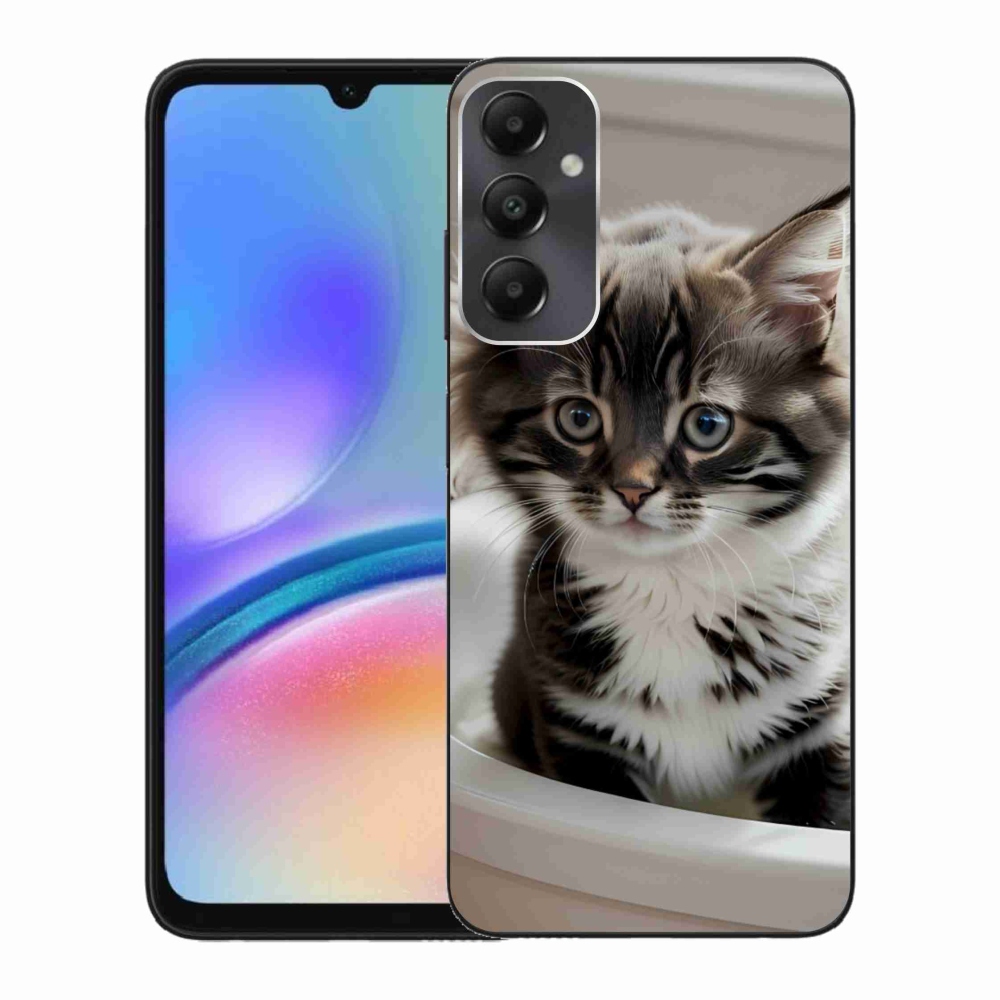Gélový kryt mmCase na Samsung Galaxy A05s - zvedavé mačiatko