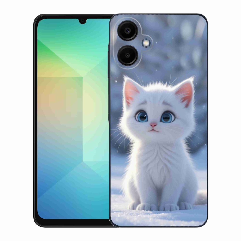 Gélový kryt mmCase na Samsung Galaxy A06 - biele mačiatko 3