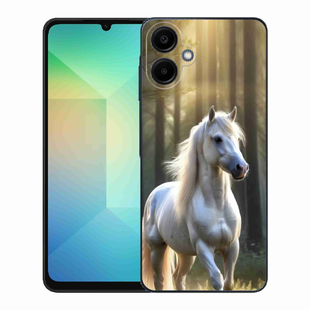 Gélový kryt mmCase na Samsung Galaxy A06 - biely kôň 3