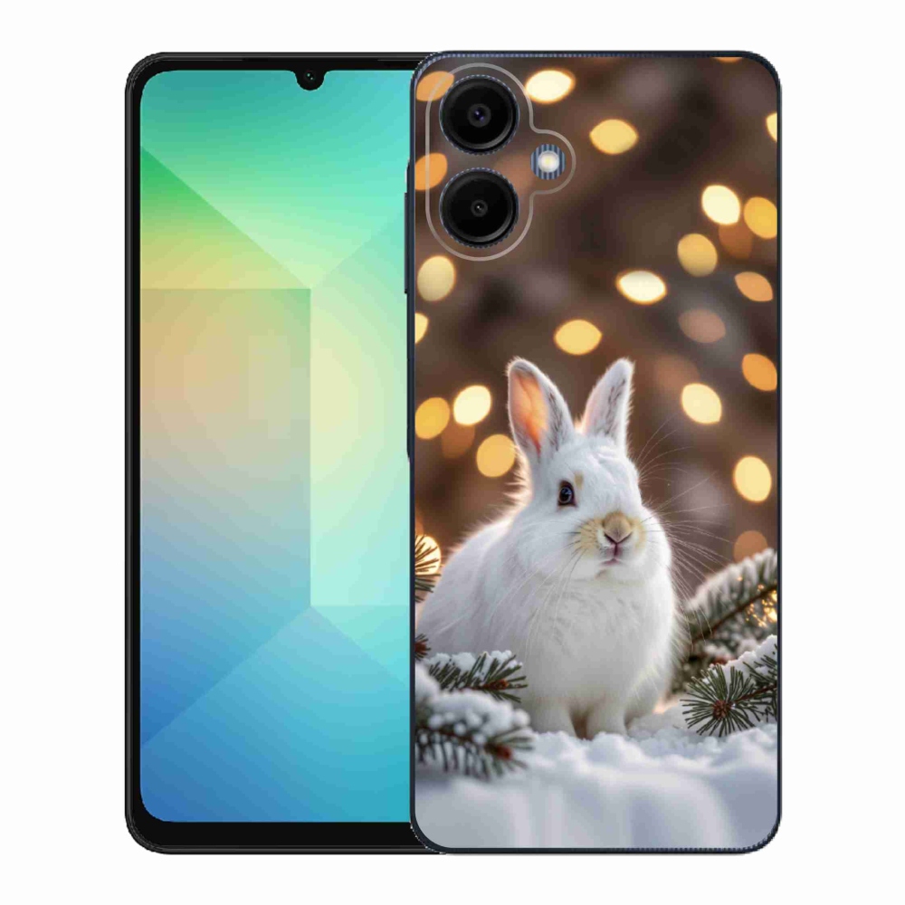 Gélový kryt mmCase na Samsung Galaxy A06 - biely zajac