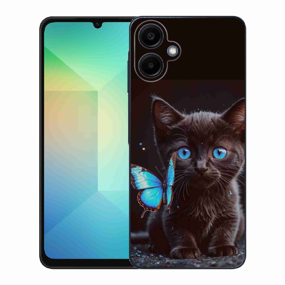Gélový kryt mmCase na Samsung Galaxy A06 - čierne mačiatko 3
