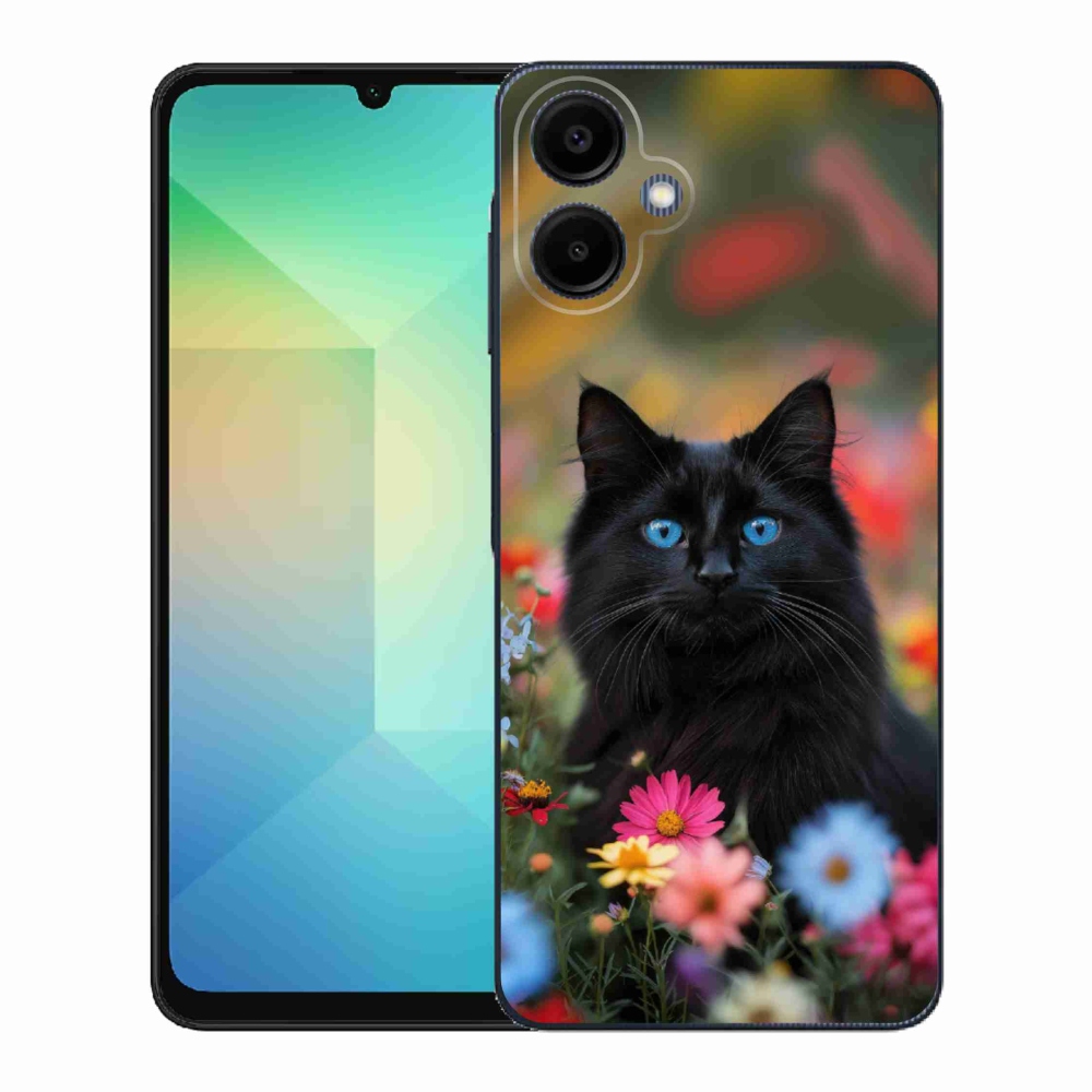 Gélový kryt mmCase na Samsung Galaxy A06 - čierne mačiatko 4