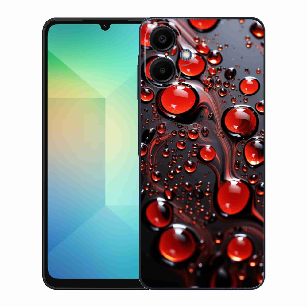 Gélový kryt mmCase na Samsung Galaxy A06 - červené kvapky 2