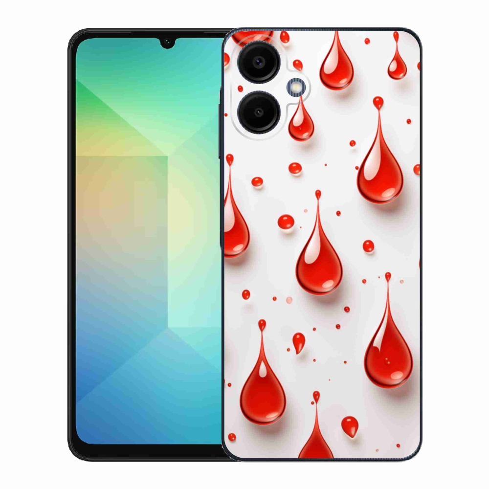 Gélový kryt mmCase na Samsung Galaxy A06 - červené kvapky