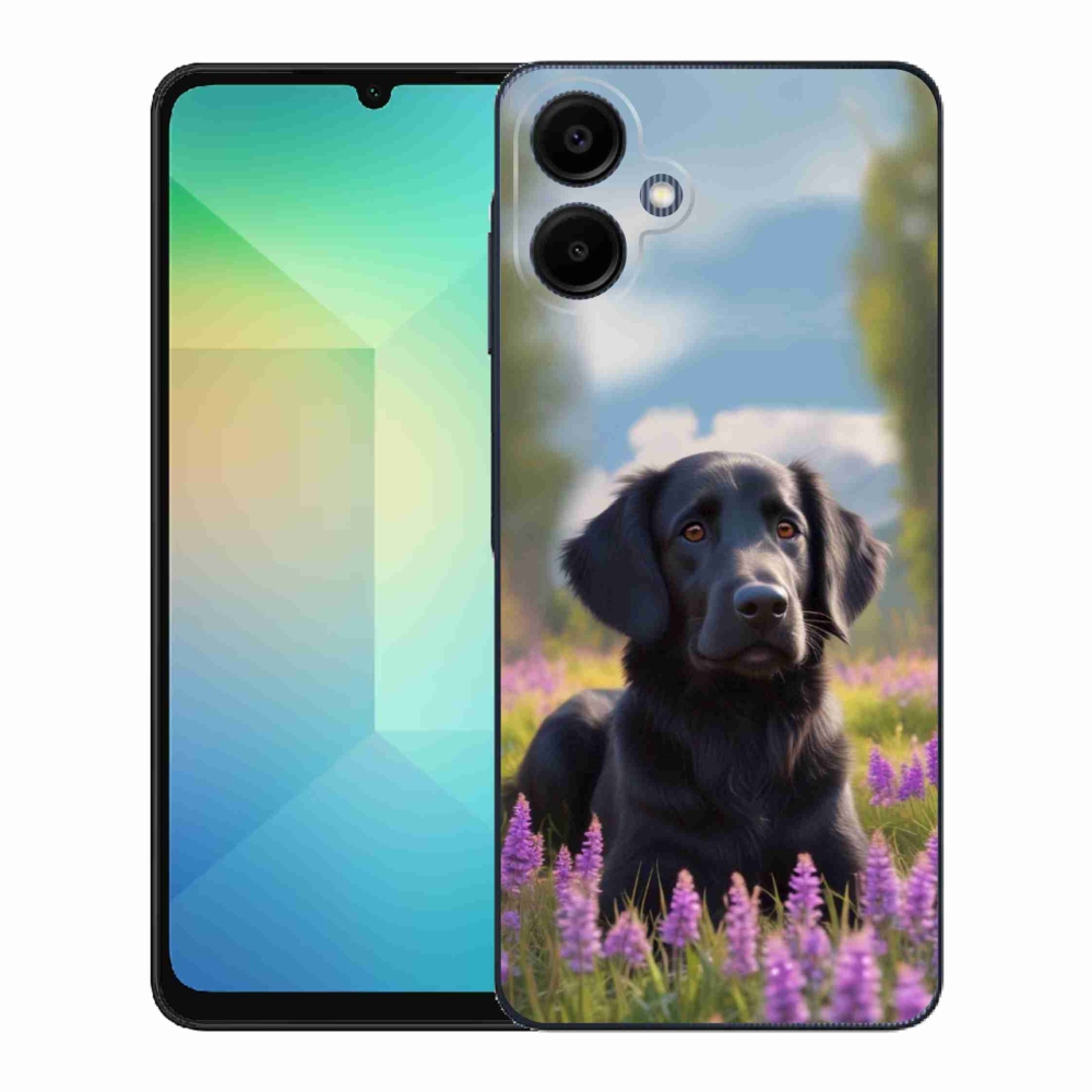 Gélový kryt mmCase na Samsung Galaxy A06 - elegantný čierny retriever