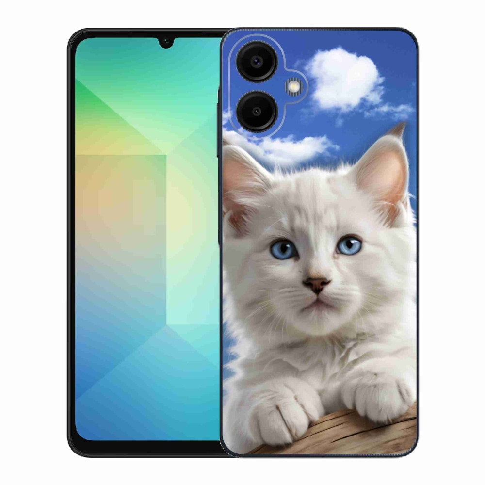 Gélový kryt mmCase na Samsung Galaxy A06 - mačiatko a oblaky