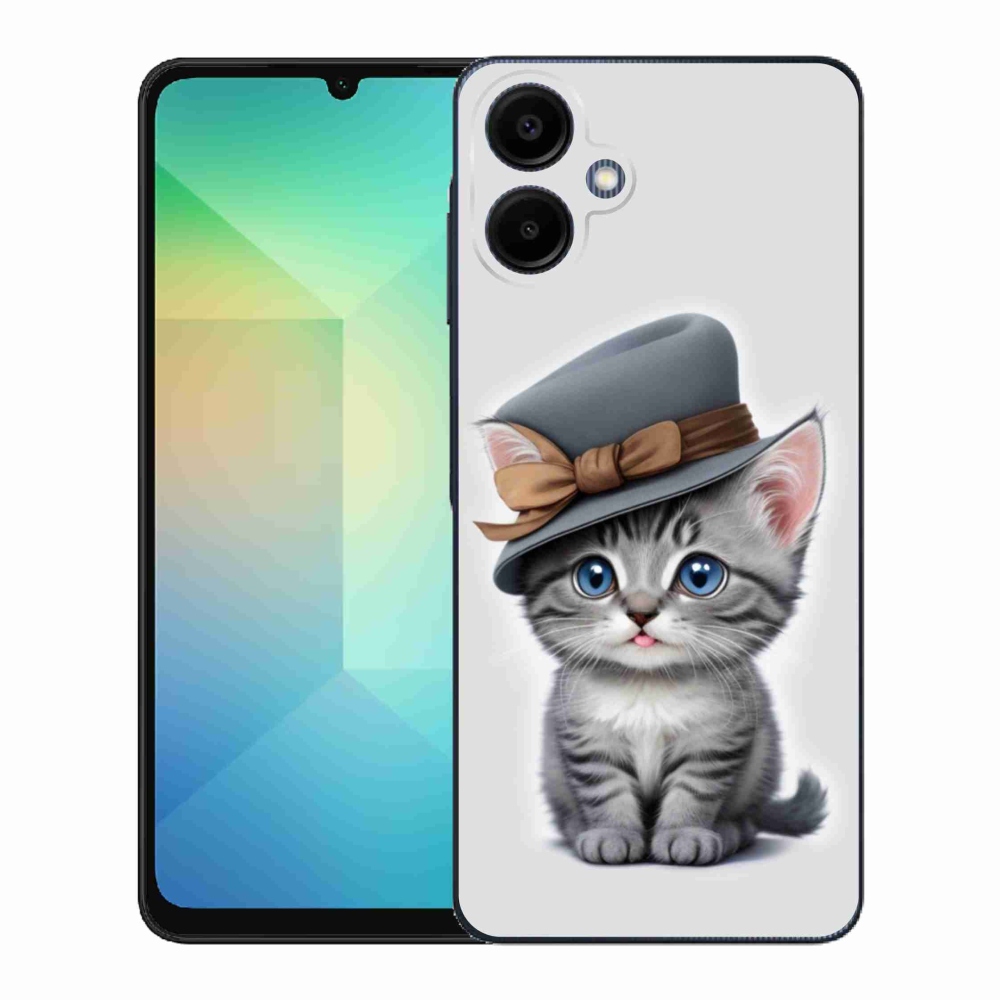 Gélový kryt mmCase na Samsung Galaxy A06 - mačiatko s klobúkom