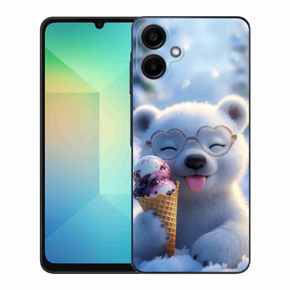 Gélový kryt mmCase na Samsung Galaxy A06 - medvedík so zmrzlinou