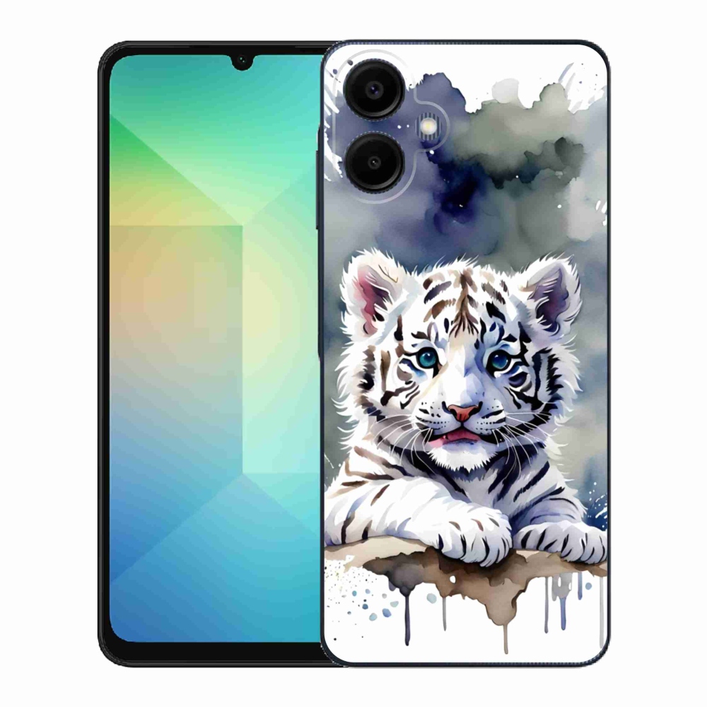 Gélový kryt mmCase na Samsung Galaxy A06 - mláďa bieleho tigra