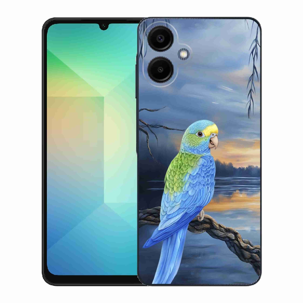 Gélový kryt mmCase na Samsung Galaxy A06 - modrý papagáj