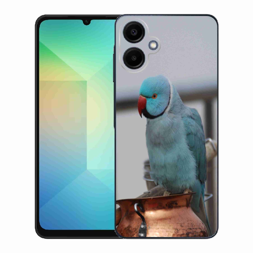 Gélový kryt mmCase na Samsung Galaxy A06 - papagáj alexander modrý