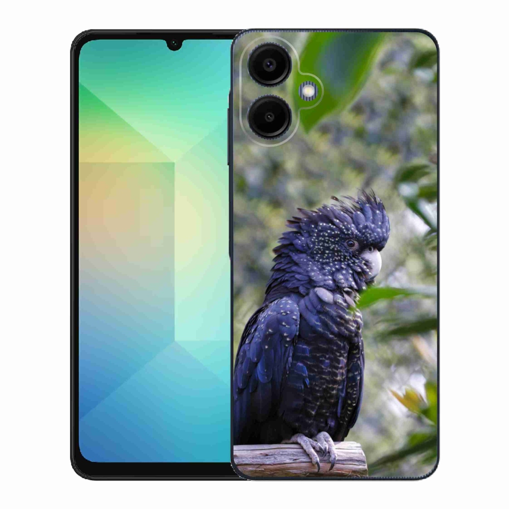 Gélový kryt mmCase na Samsung Galaxy A06 - papagáj kakadu čierny
