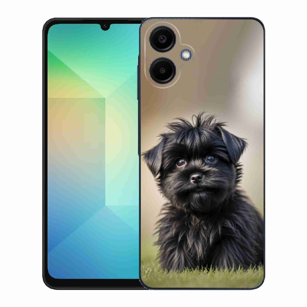 Gélový kryt mmCase na Samsung Galaxy A06 - roztomilý čierny psík