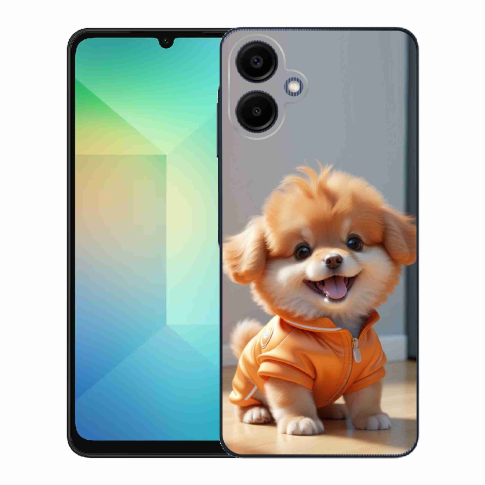 Gélový kryt mmCase na Samsung Galaxy A06 - roztomilý pomeranian v mikine