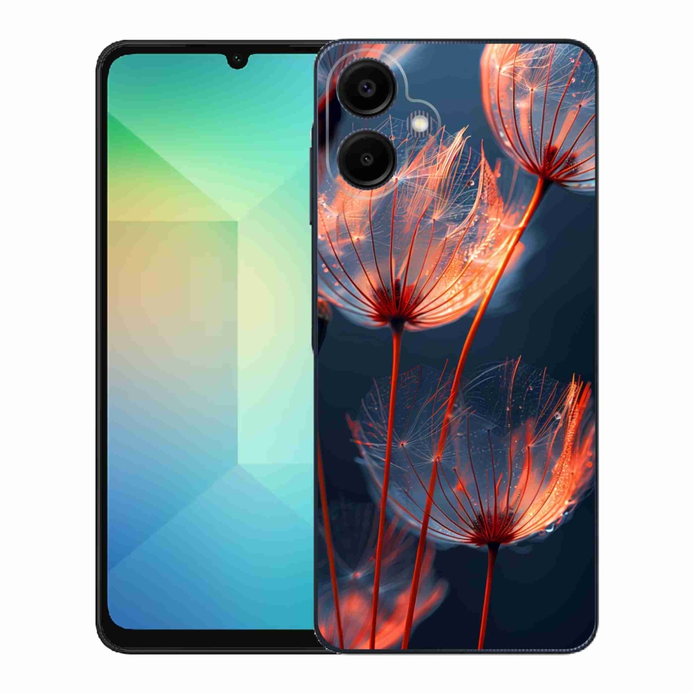 Gélový kryt mmCase na Samsung Galaxy A06 - svetielkujúce páperie