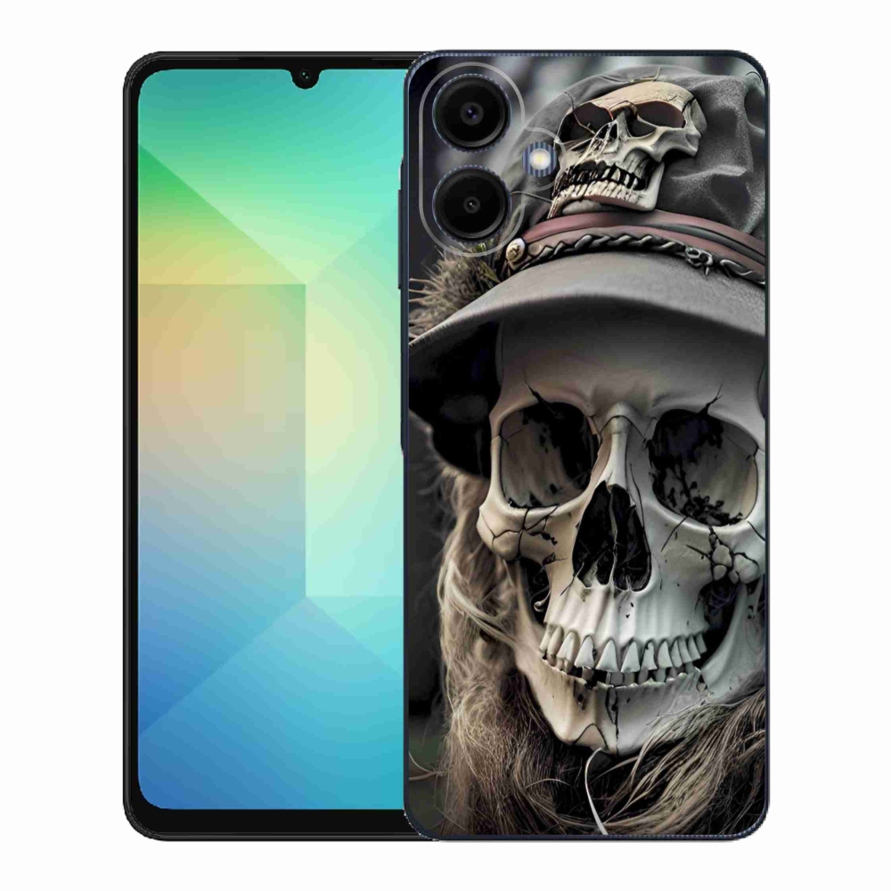 Gélový kryt mmCase na Samsung Galaxy A06 - temná lebka