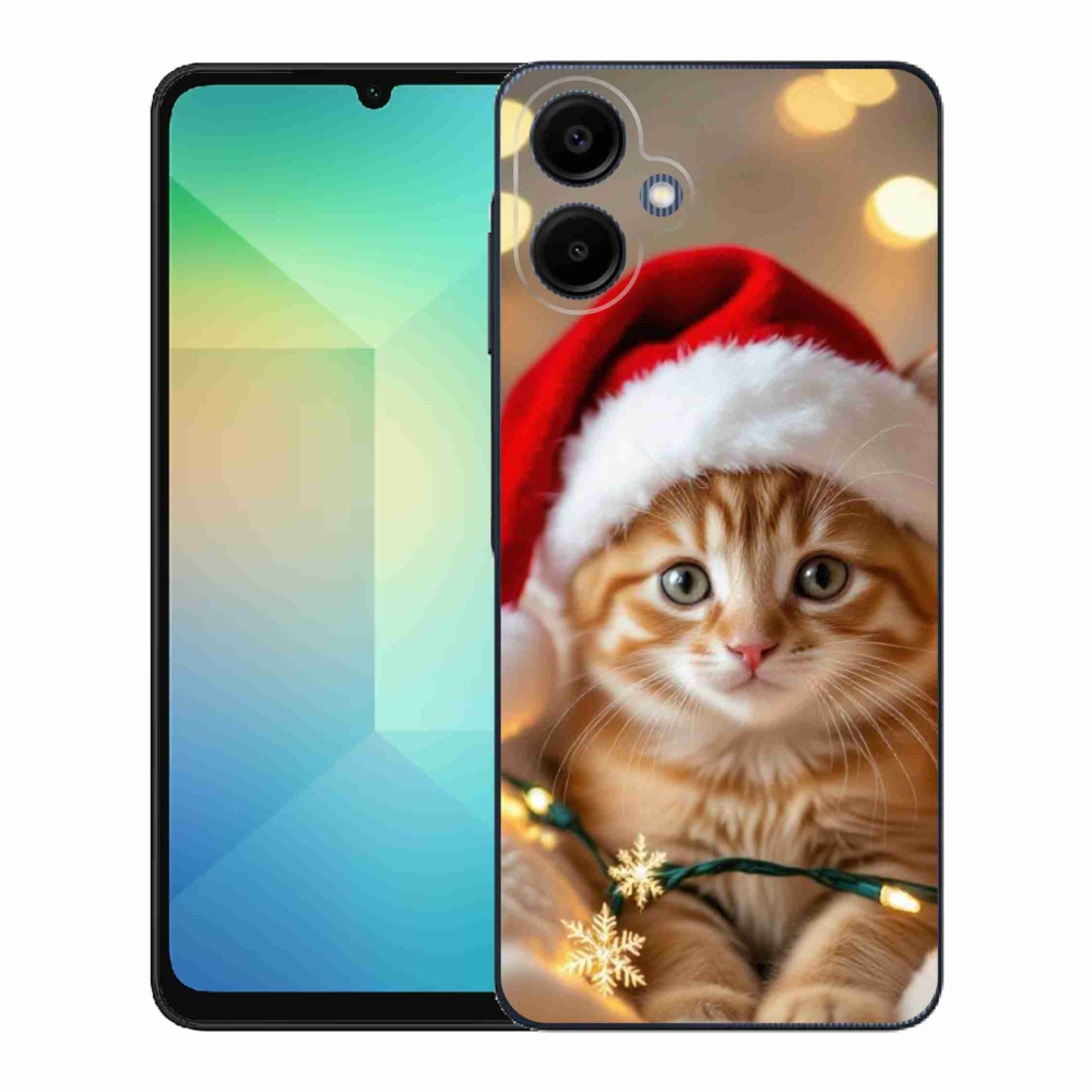 Gélový kryt mmCase na Samsung Galaxy A06 - vianočné mačiatko