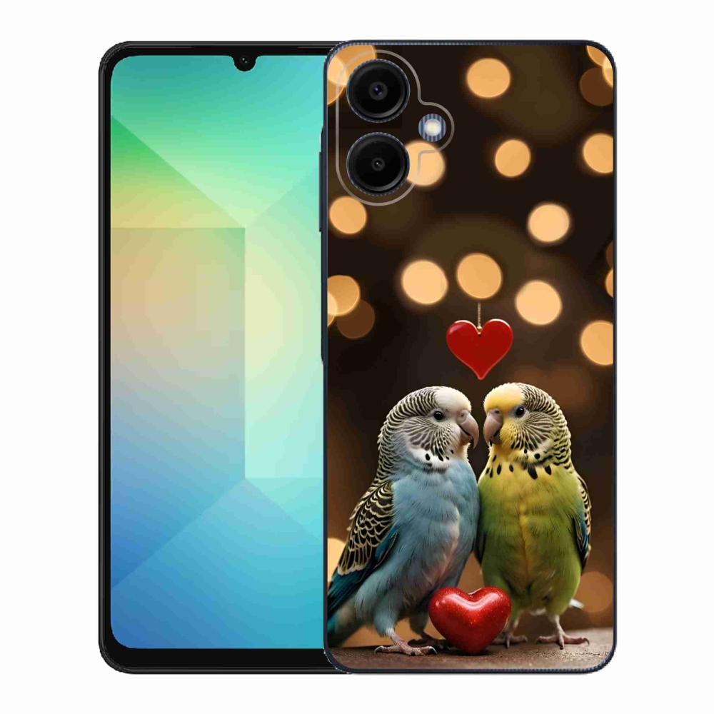 Gélový kryt mmCase na Samsung Galaxy A06 - zamilovaní papagáje