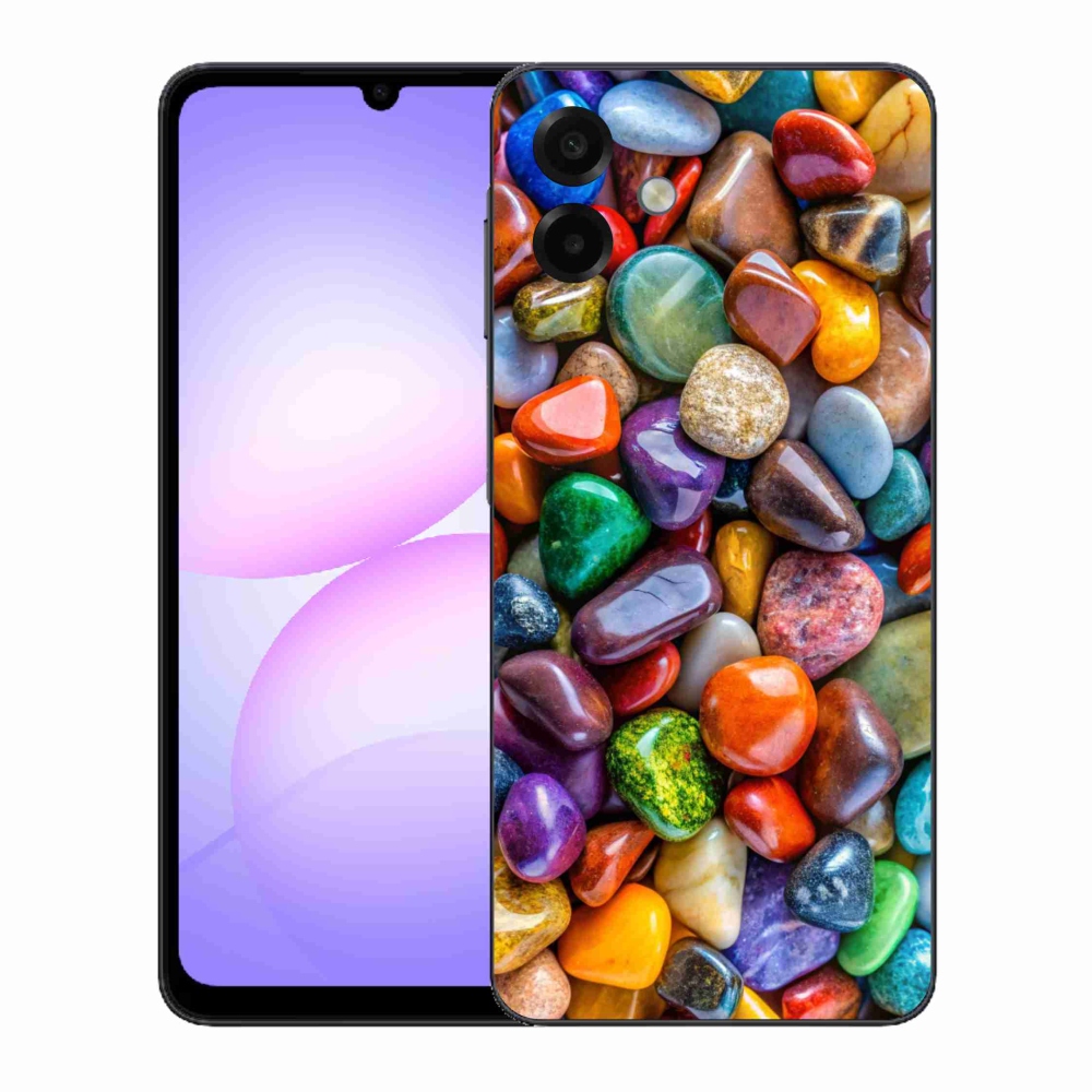 Gélový kryt mmCase na Samsung Galaxy A07 - farebné kamienky