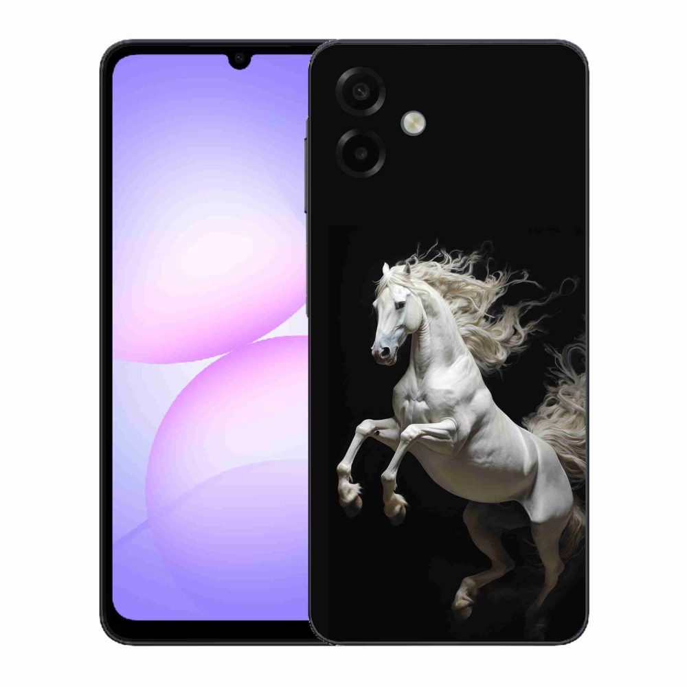 Gélový kryt mmCase na Samsung Galaxy A07 - biely kôň 4