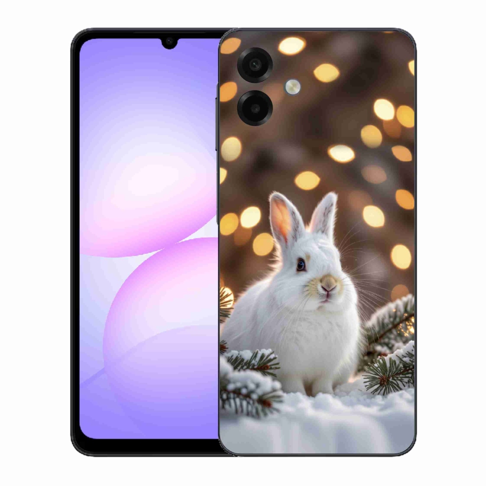 Gélový kryt mmCase na Samsung Galaxy A07 - biely zajac