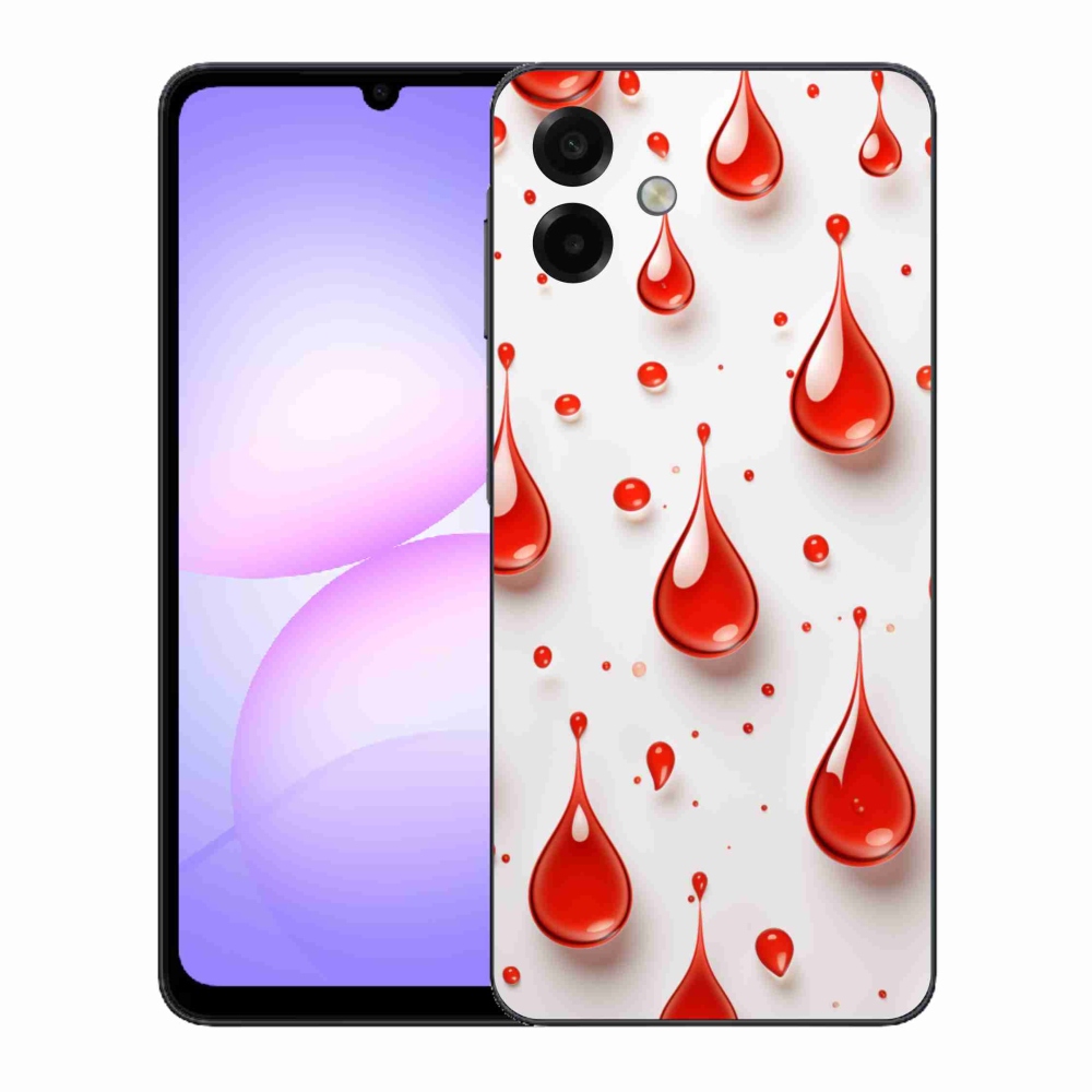 Gélový kryt mmCase na Samsung Galaxy A07 - červené kvapky