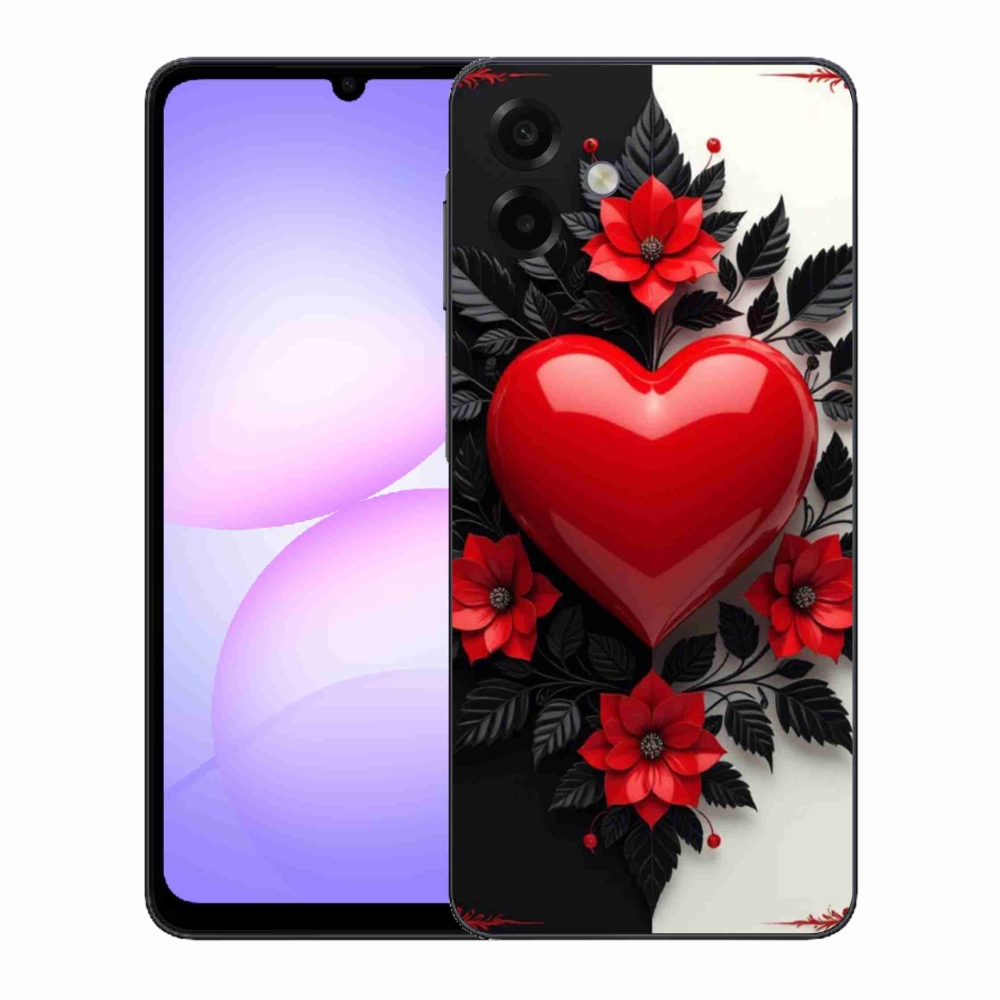 Gélový kryt mmCase na Samsung Galaxy A07 - červené srdce