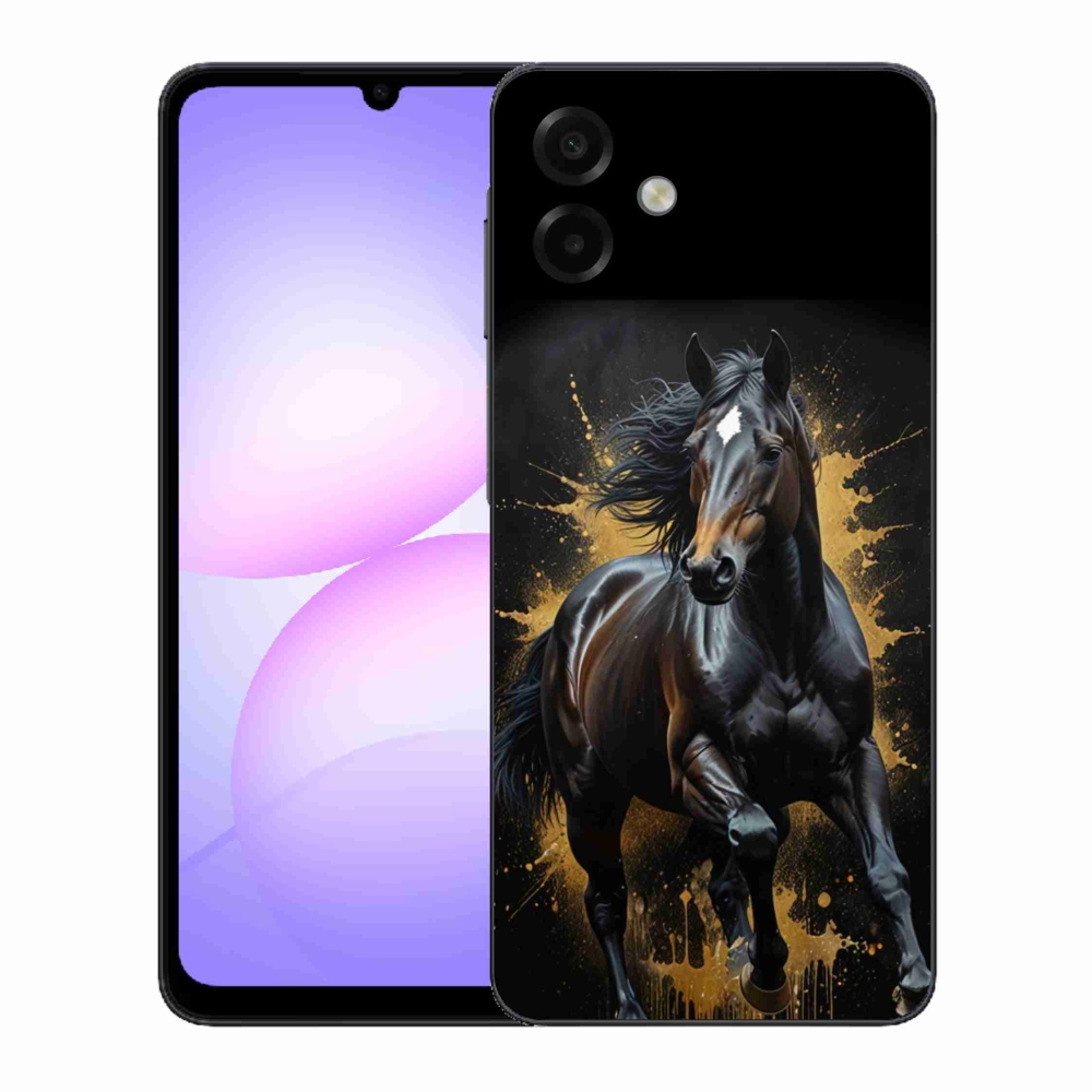 Gélový kryt mmCase na Samsung Galaxy A07 - elegantný čierny žrebec